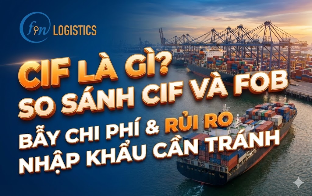 CIF là gì? so sánh CIF và FOB, bẫy chi phí và rủi ro khi nhập khẩu cần tránh