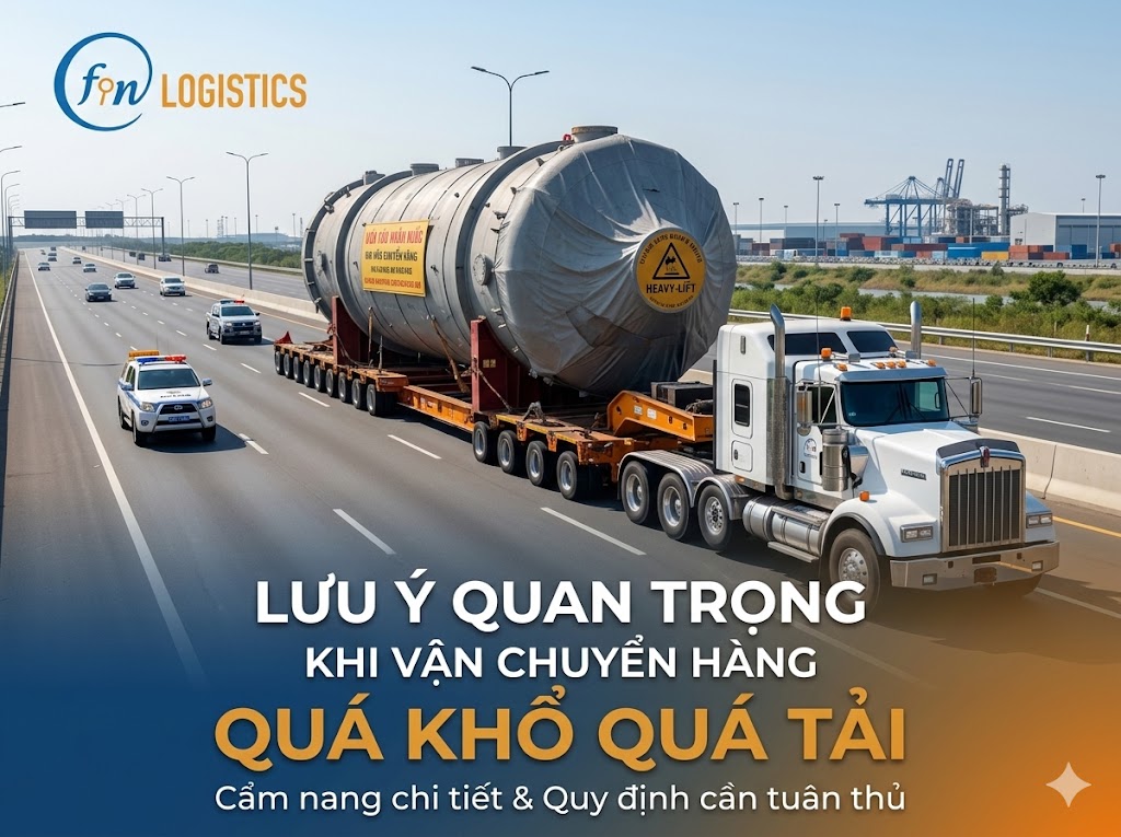 Những lưu ý khi vận chuyển hàng quá khổ quá tải