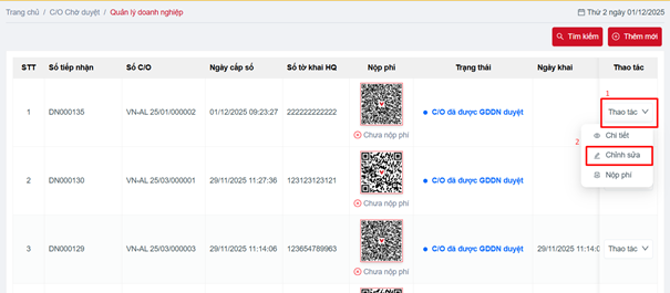 Hướng dẫn khai báo c/o điện tử trên hệ thống mới 2026 10 1 6 Finlogistics https://www.finlogistics.vn