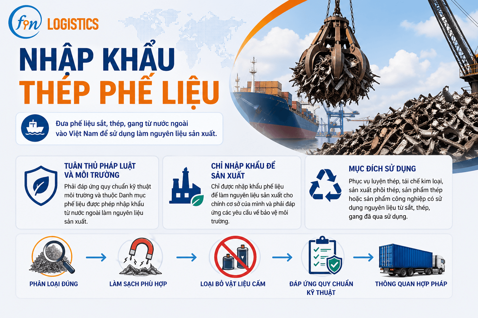 Thủ tục nhập khẩu thép phế liệu và những rủi ro cần tránh 1 1658606c 6c4e 4708 8590 9e3c7fe676f1 1 Finlogistics https://www.finlogistics.vn
