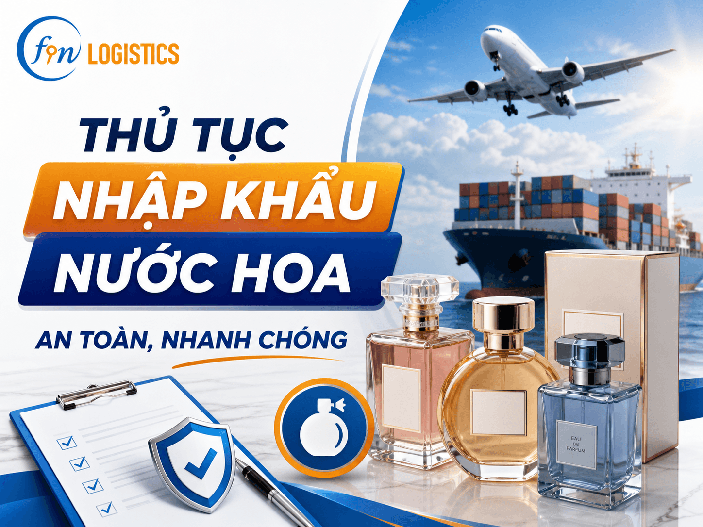Thủ tục nhập khẩu nước hoa an toàn, nhanh chóng
