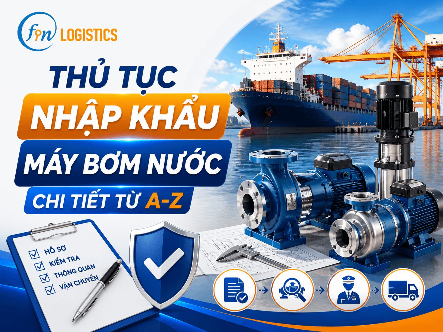 Thủ tục nhập khẩu máy bơm nước chi tiết từ A-Z