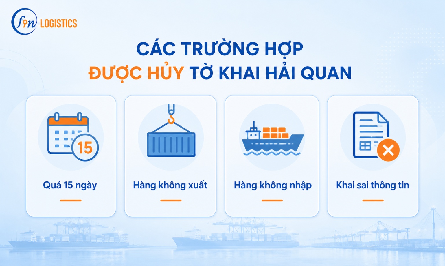 Hủy tờ khai hải quan: Trường hợp, hồ sơ và thời hạn 1 Các trường hợp được hủy tờ khai hải quan