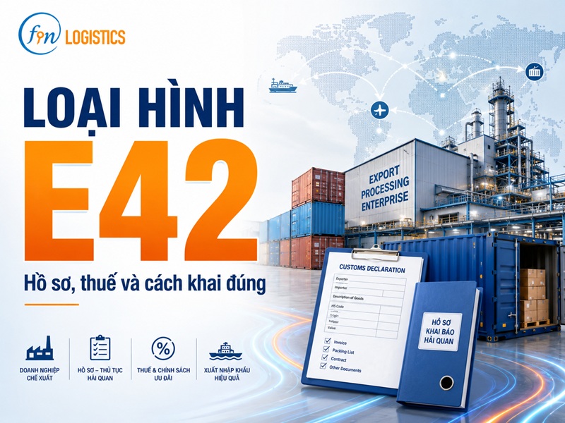 Loại hình E42 là gì? Hồ sơ, thuế và cách khai đúng