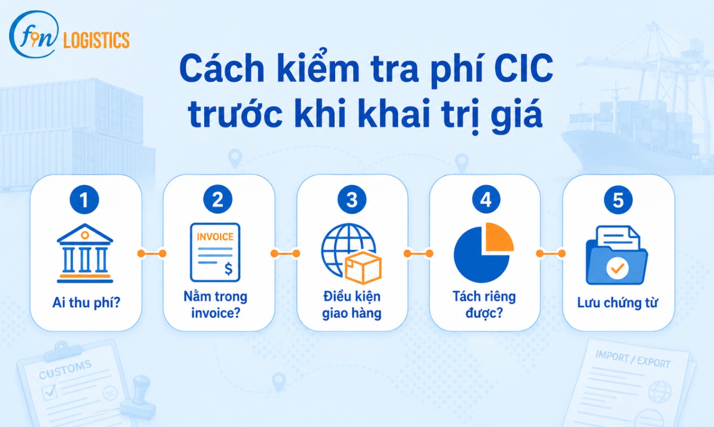Phí CIC có cộng vào trị giá hải quan không? 2 Cách kiểm tra phí CIC trước khi khai trị giá hải quan